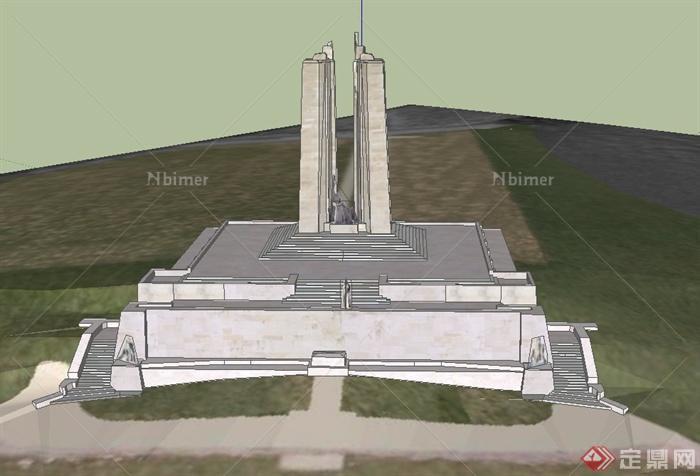 某景观纪念碑设计SU模型