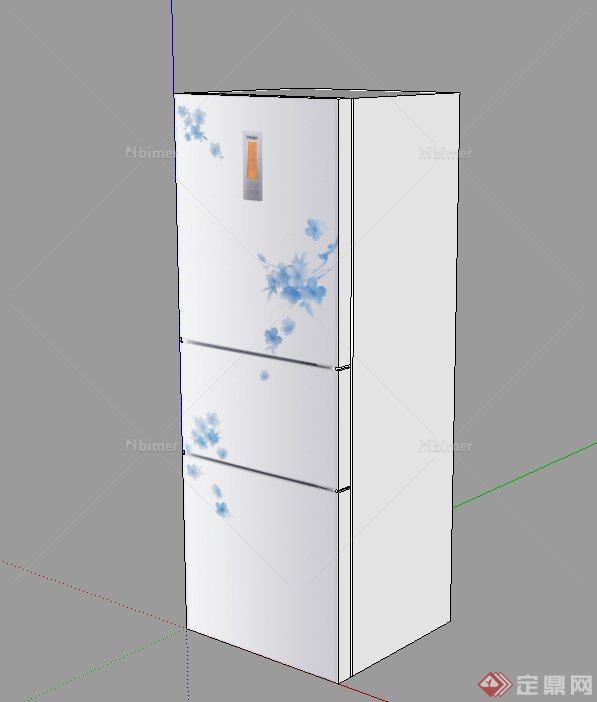 现代室内电器冰箱设计SU模型