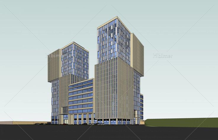 现代高层办公楼(44495)su模型下载