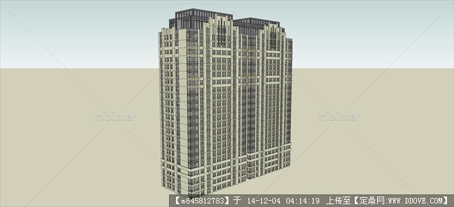 青年城住宅建筑设计su模型