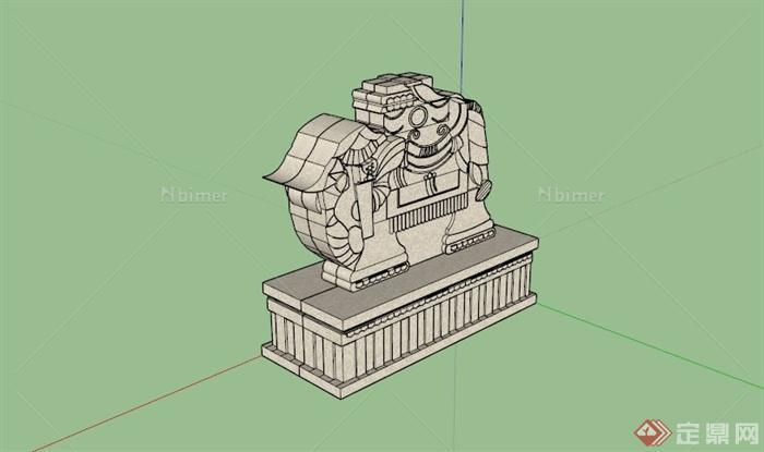 某东南亚小象雕塑小品SU模型