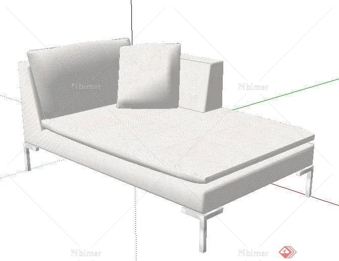 简约风格白色沙发设计su模型[原创]