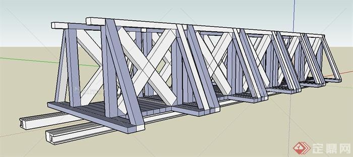 某现代景观园桥设计su细致模型[原创]