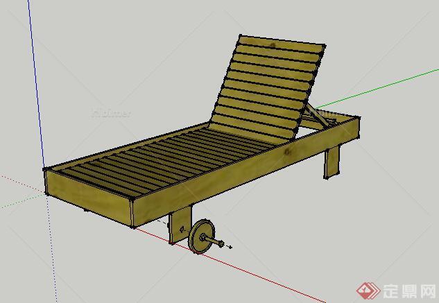 户外躺椅设计素材su模型