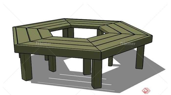 60款景观桌凳su模型