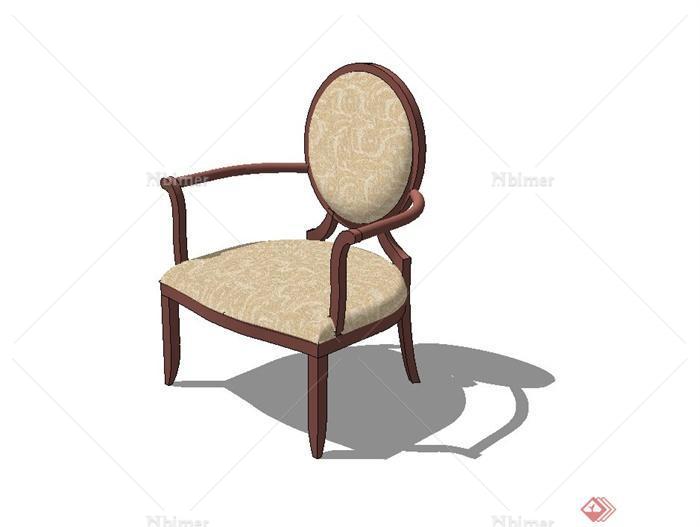 现代中式室内椅子设计su模型