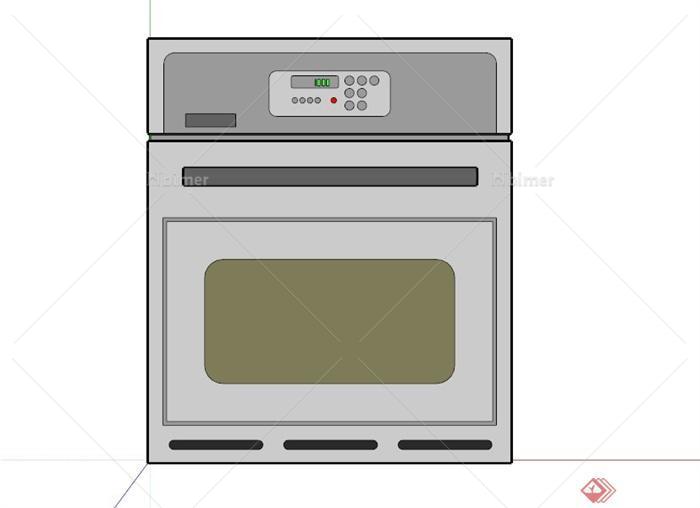 厨房电器电子烤盘设计SU模型[原创]