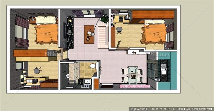 完整的家居方案SketchUp模型