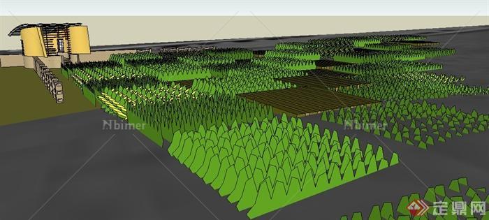 某生态农业基地景观设计SU模型