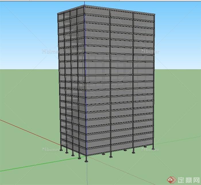 现代高层建筑结构设计SU模型