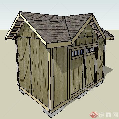 某花园小木屋建筑设计SU模型