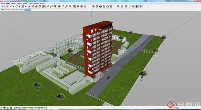 某住宅居住建筑设计SU模型