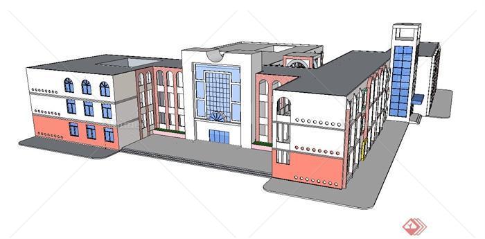 某学校窗户设计、建筑设计su模型[原创]