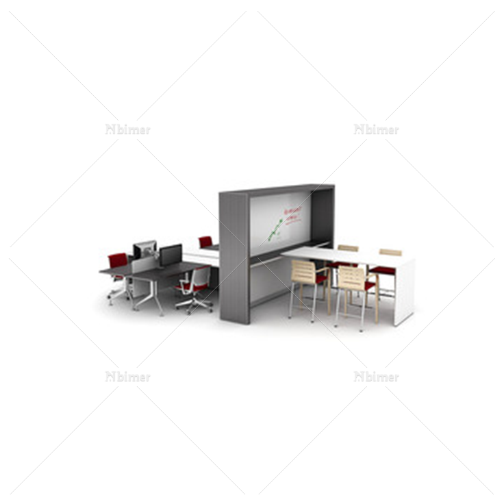 现代办公室办公桌椅柜组合家具