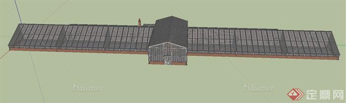 某特色大温室建筑设计SU模型