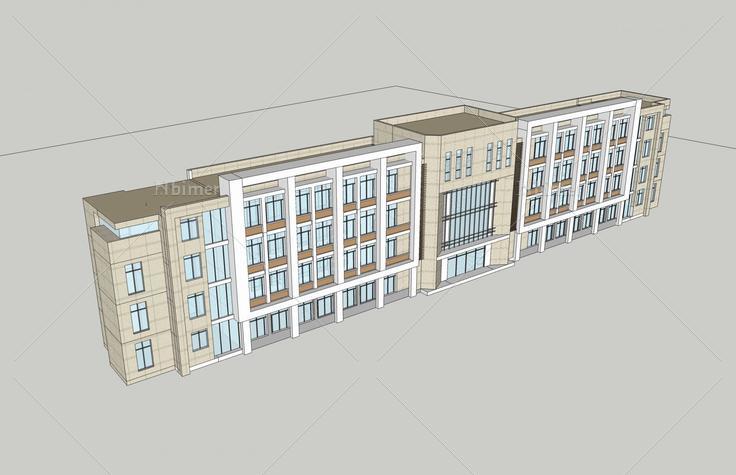 现代多层办公楼(44412)su模型下载