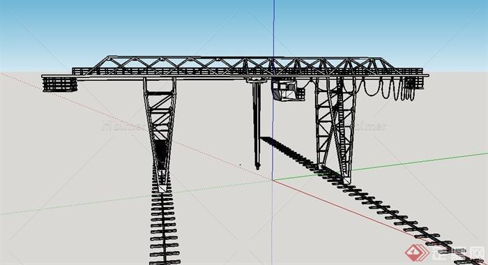 桁架式龙门吊SU模型[原创]