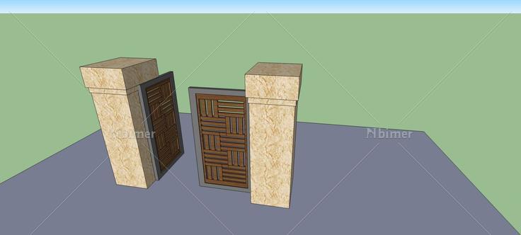 庭院大门(78739)su模型下载