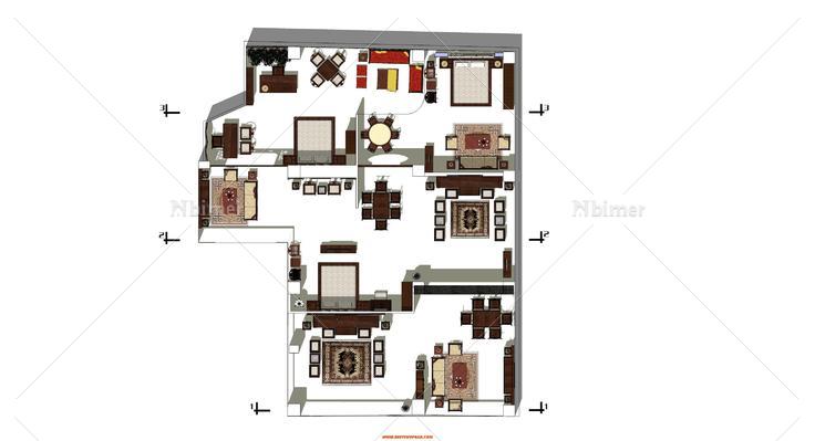 某中式家具展厅布局设计