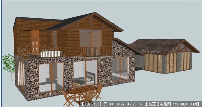 东南亚风格别墅建筑方案精致SU模型