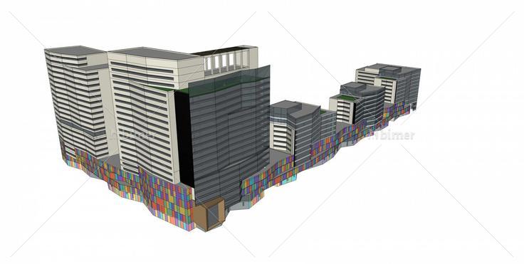现代商业综合体(31455)su模型下载