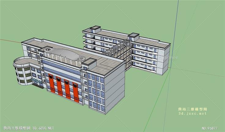 教学楼的SU模型设计