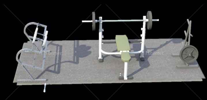 小小的健身器材SketchUp模型下载分享