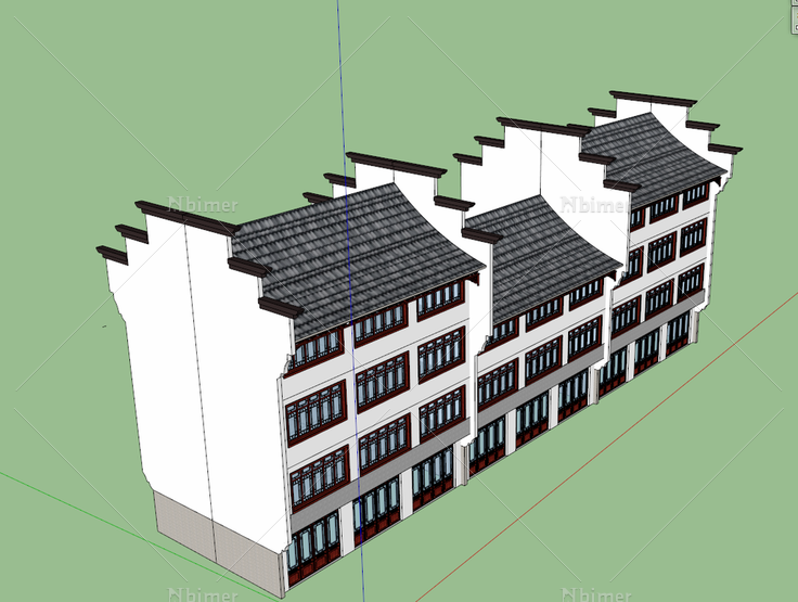 徽派图片建筑免费下载_格式:skp_大小:1024X772像