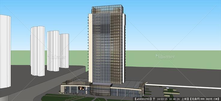 Sketch Up 精品模型---现代高层办公大楼