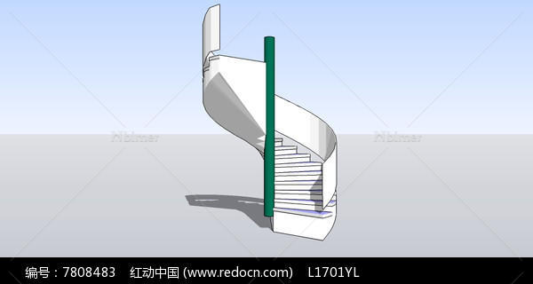 白色螺旋形楼梯