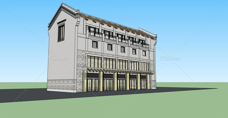 中式多层住宅(73178)su模型下载