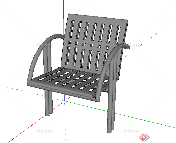 某园林景观室外座椅SU模型素材3