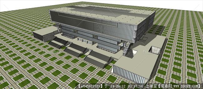 Sketch Up 精品模型----某大学图书馆建筑设计模