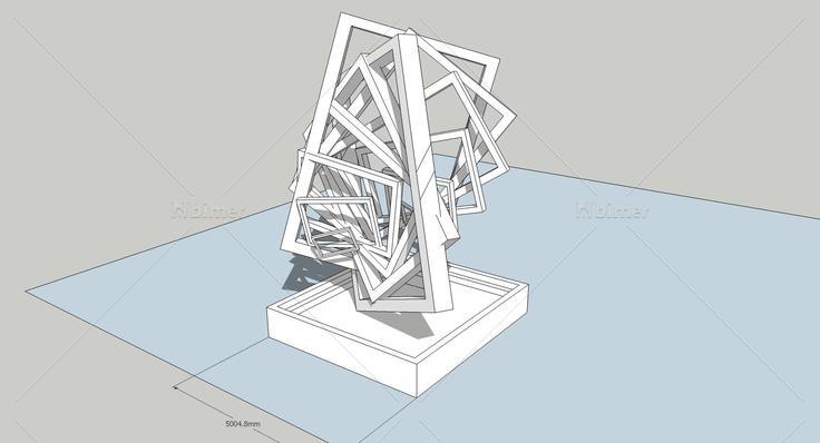 现代雕塑设计41(105322)su模型下载