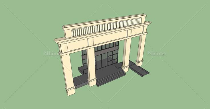 建筑构件-门头(73574)su模型下载