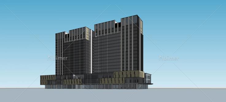 现代高层商业办公楼(75690)su模型下载