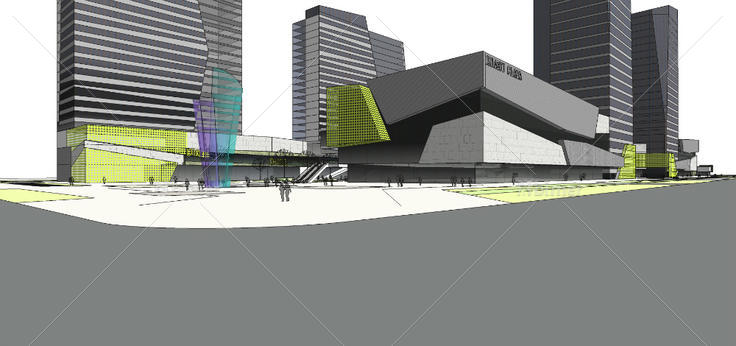 SketchUp办公建筑模型84