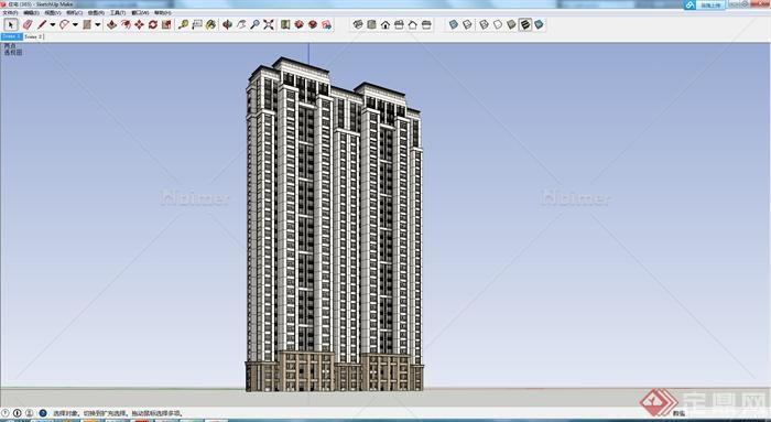 某高层住宅建筑设计SU模型（3）