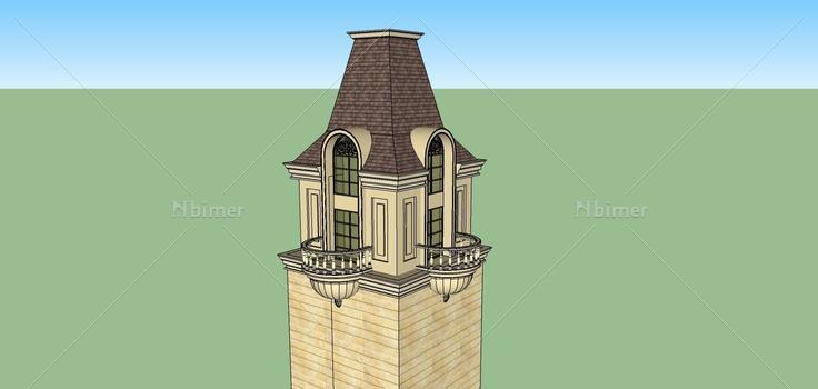 法式塔楼(82171)su模型下载