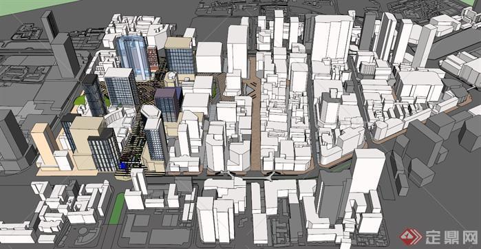 某城市商业综合体建筑规划SU设计模型（4）
