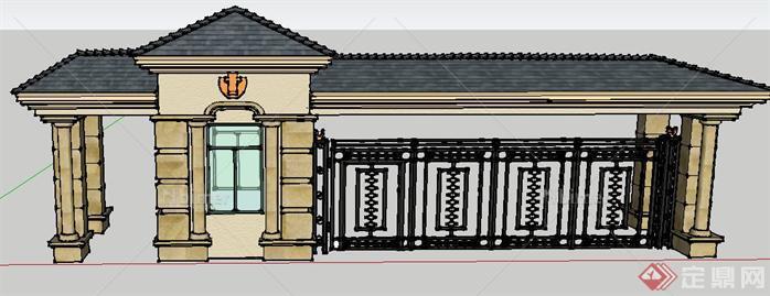 某新古典风格大门设计SU模型