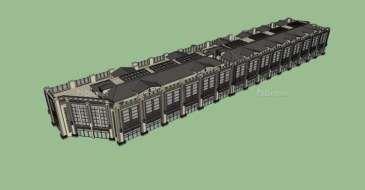 法式商业街(79307)su模型下载