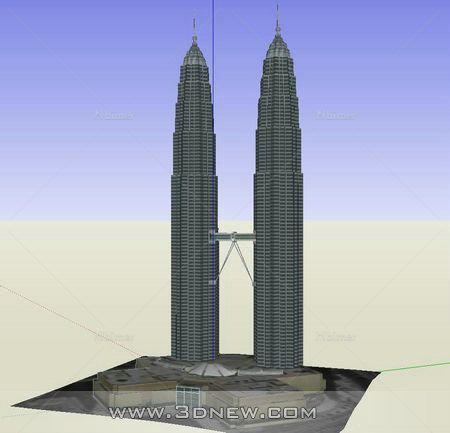 马来西亚双塔sk模型