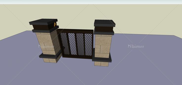 庭院大门(73124)su模型下载