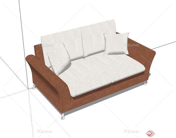 某现代风格独特详细客厅沙发设计SU模型[原创]