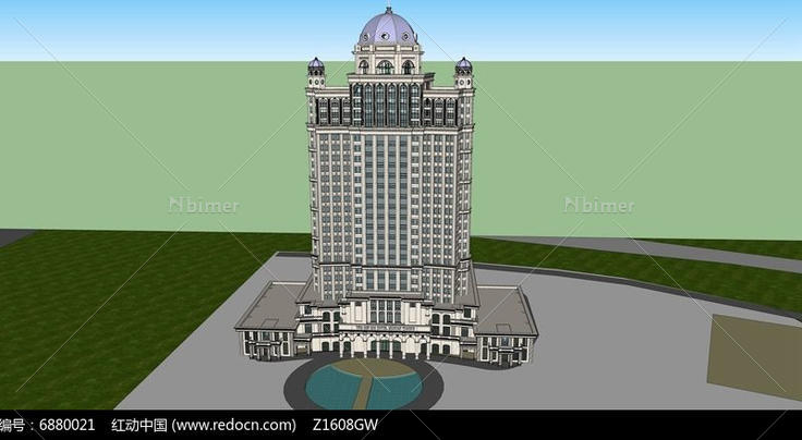 现代酒店方案模型