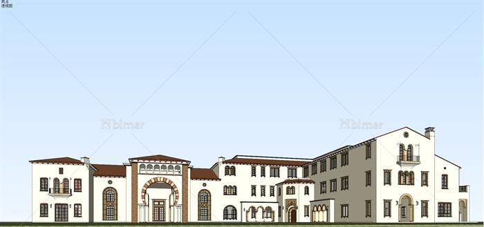 6种不同造型欧式住宅楼设计su模型[原创]