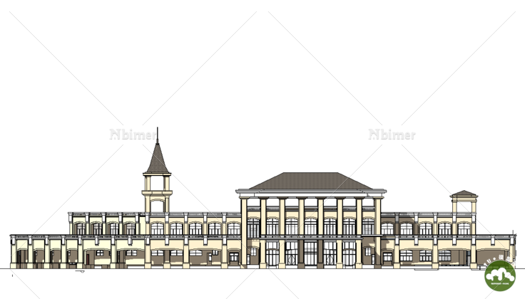 欧式会所建筑01