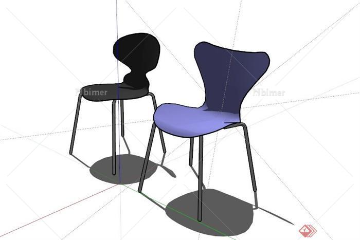两个国外创意椅子设计SU模型