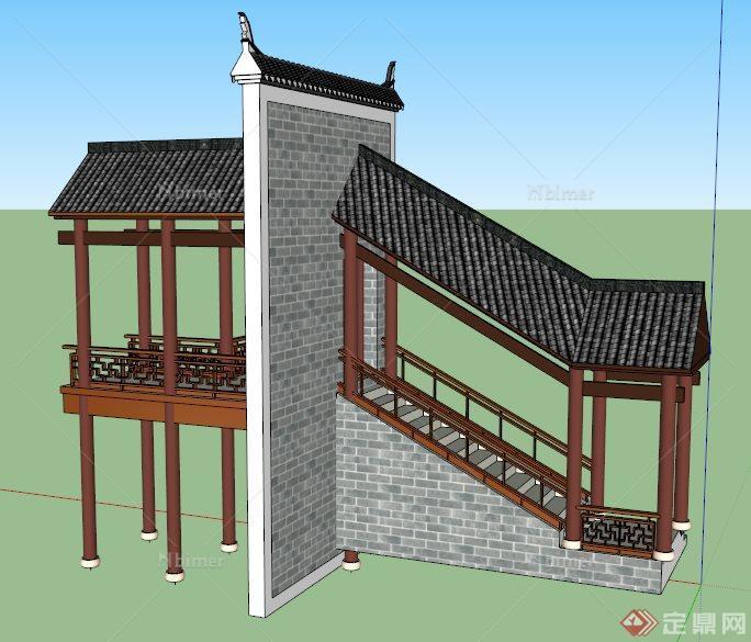 古典中式景觀廊設計su模型